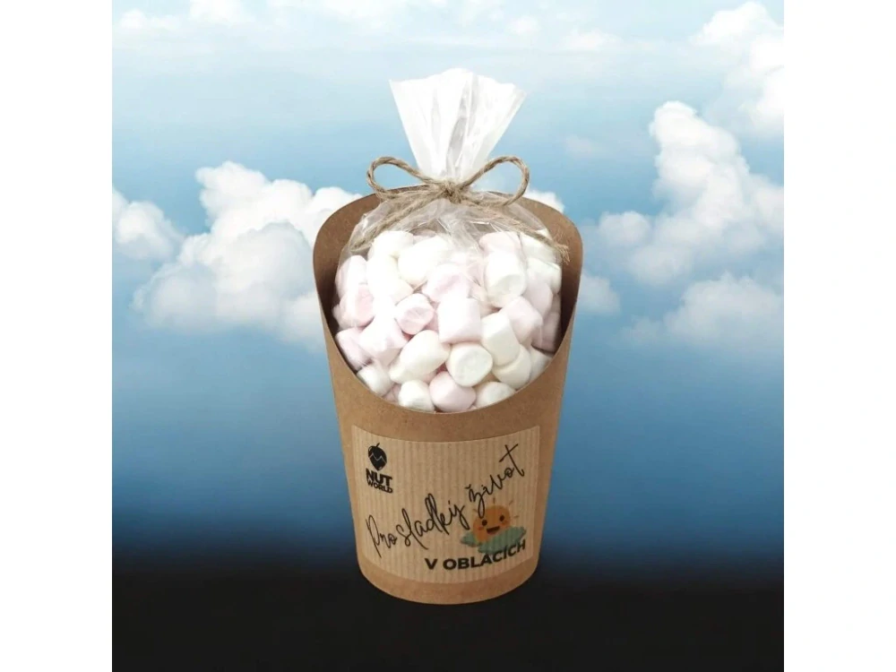 Mini marshmellow v celofánku a kelímku ŽIVOT V OBLACÍCH 70g