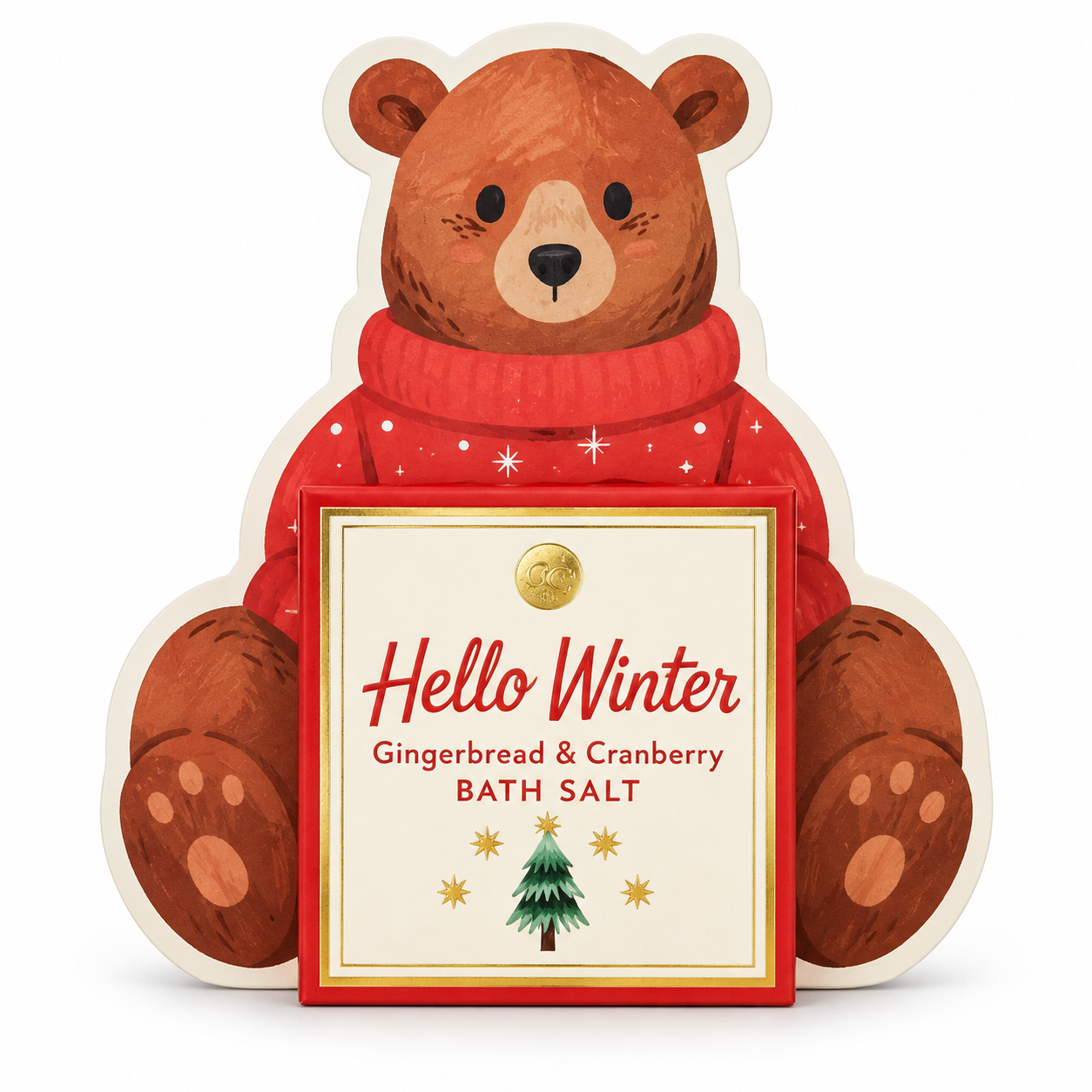 Medvídkova zimní koupel – koupelová sůl Gingerbread & Cranberry