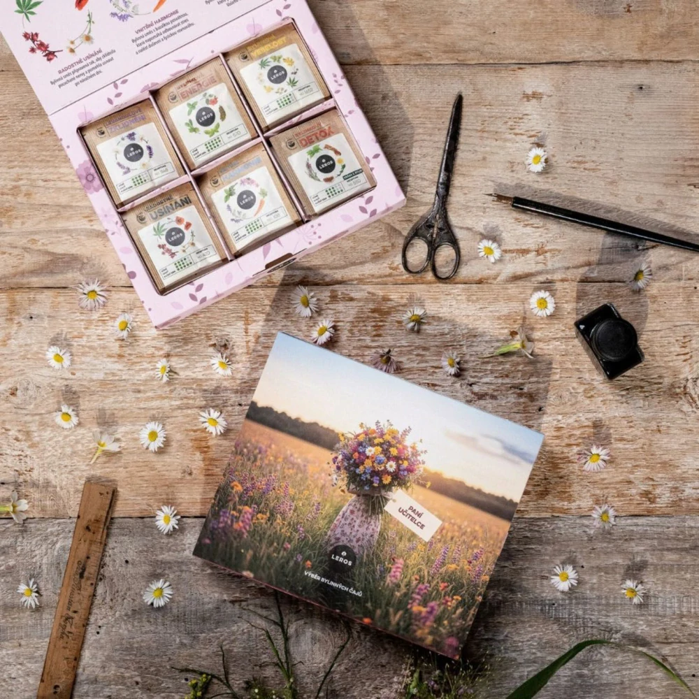 Dárková kazeta květina pro učitelku