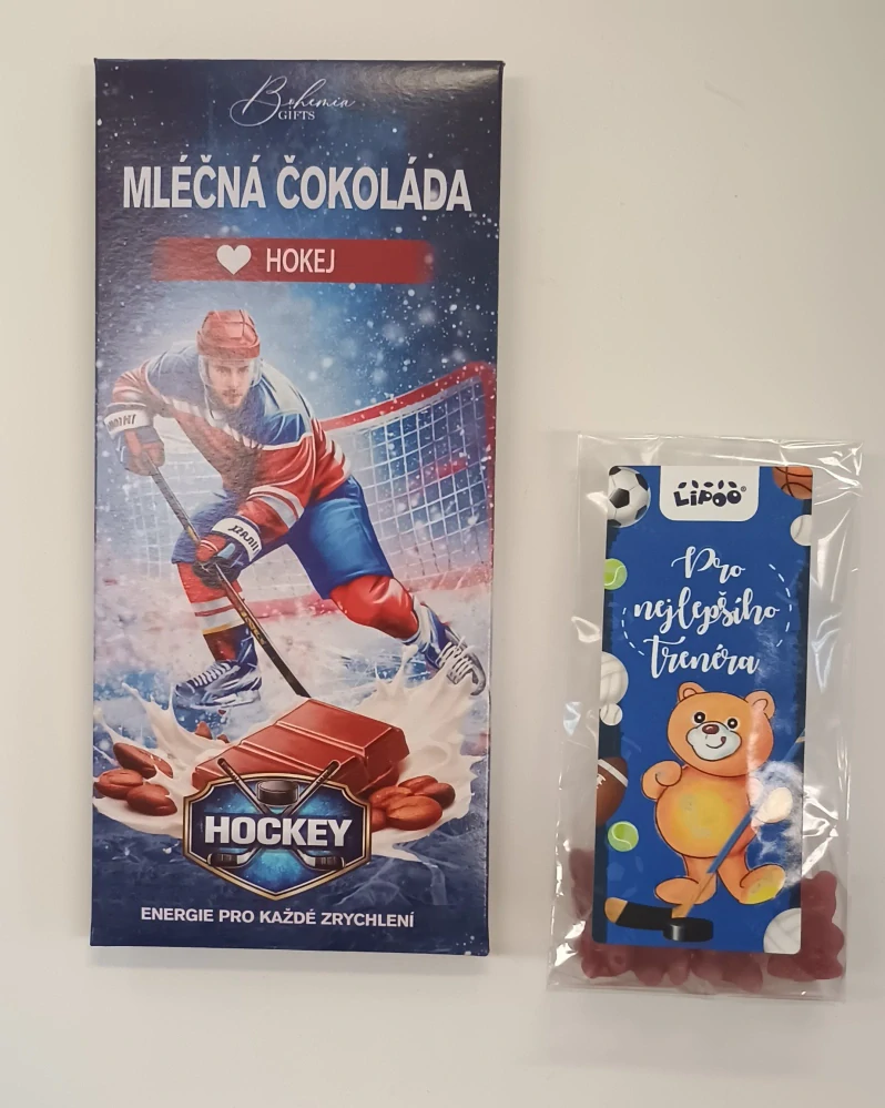 Pro trenéra hokeje balíček s čokoládou