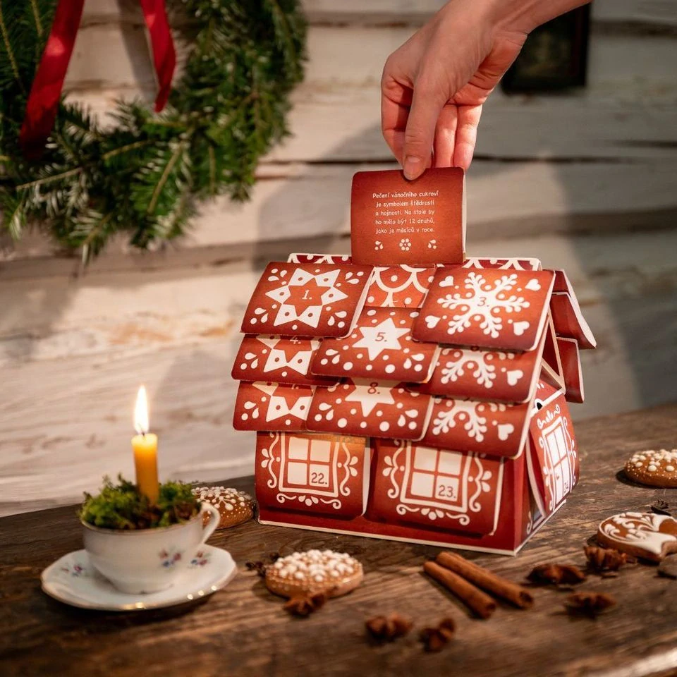 Bylinný adventní kalendář chaloupka