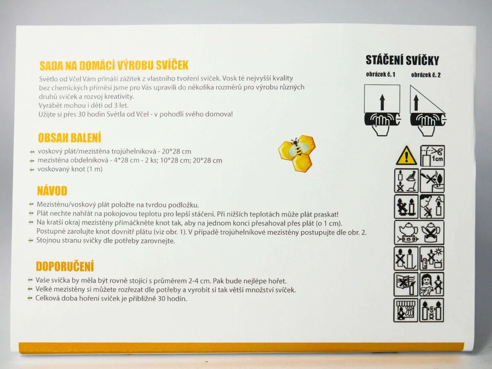 Medové tvoření – sada na výrobu svíček ze včelího vosku
