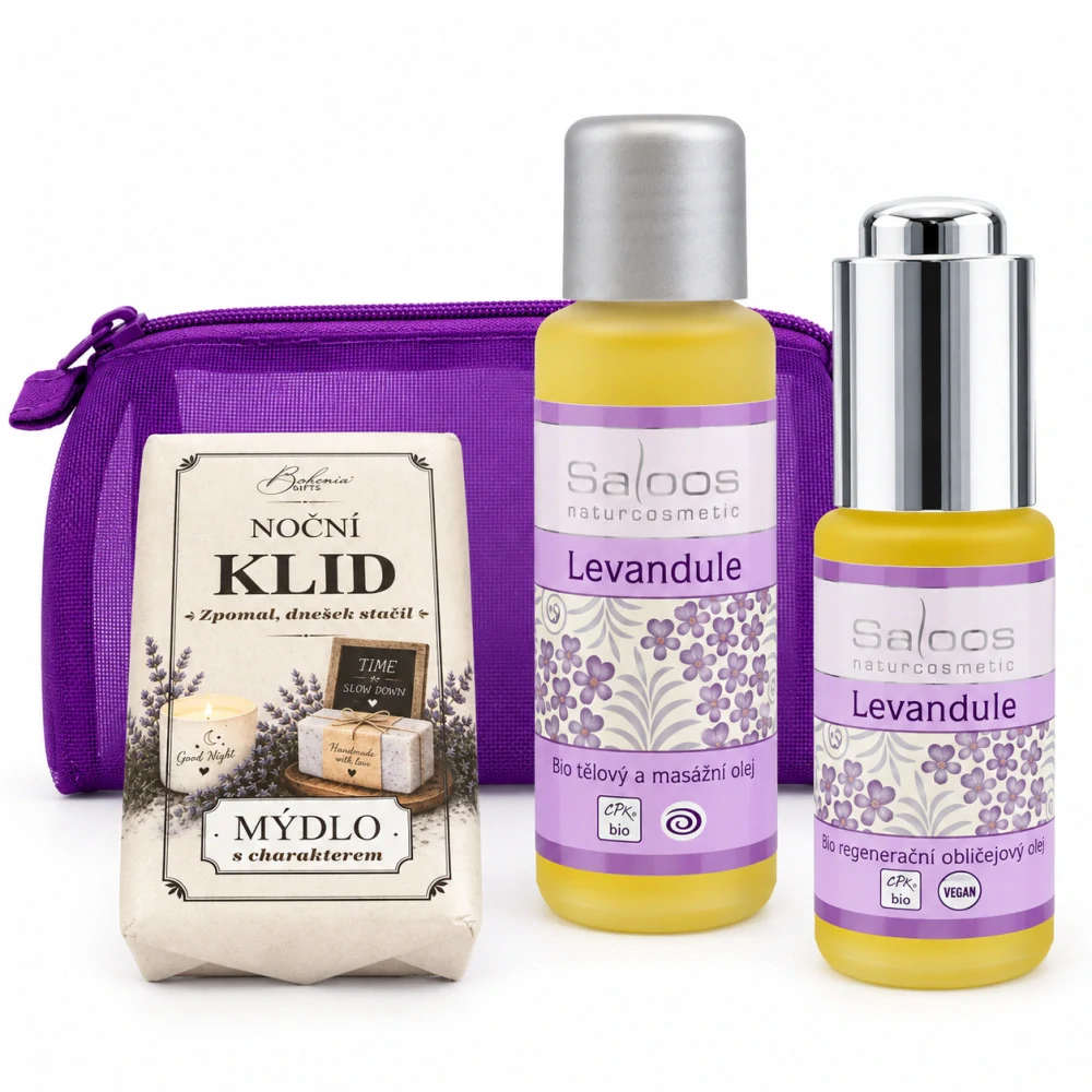 Levandulový klid – kosmetický set v taštičce