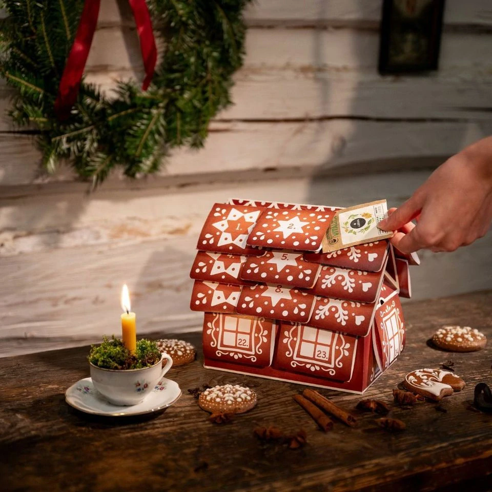 Bylinný adventní kalendář chaloupka