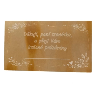 Kartička s textem - trenérka