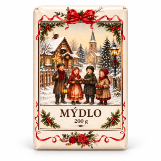Vánoční tuhé mýdlo 200 g - světlé - děti