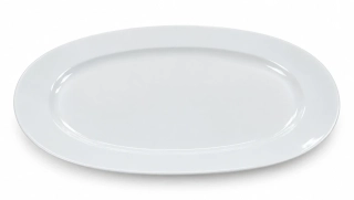 Porcelánový oválný servírovací tác – elegantní hladký
