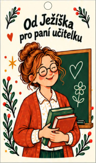 Vánoční jmenovka na dárek – paní učitelka