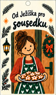 Vánoční jmenovka na dárek – sousedka