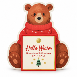 Medvídkova zimní koupel – koupelová sůl Gingerbread & Cranberry