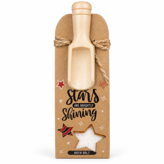Hvězdy září – koupelová sůl s vůní bílého čaje a lopatkou 100 g